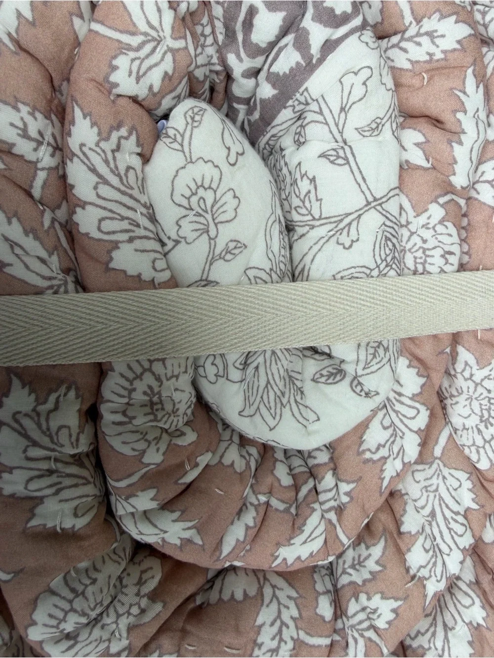 Quince 100% Organic Cotton Block Print Quilt in Rose Full/Queen 1318